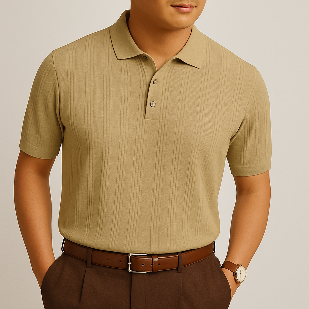 The Bormio Retro Knitted Polo-The British Gentlemen