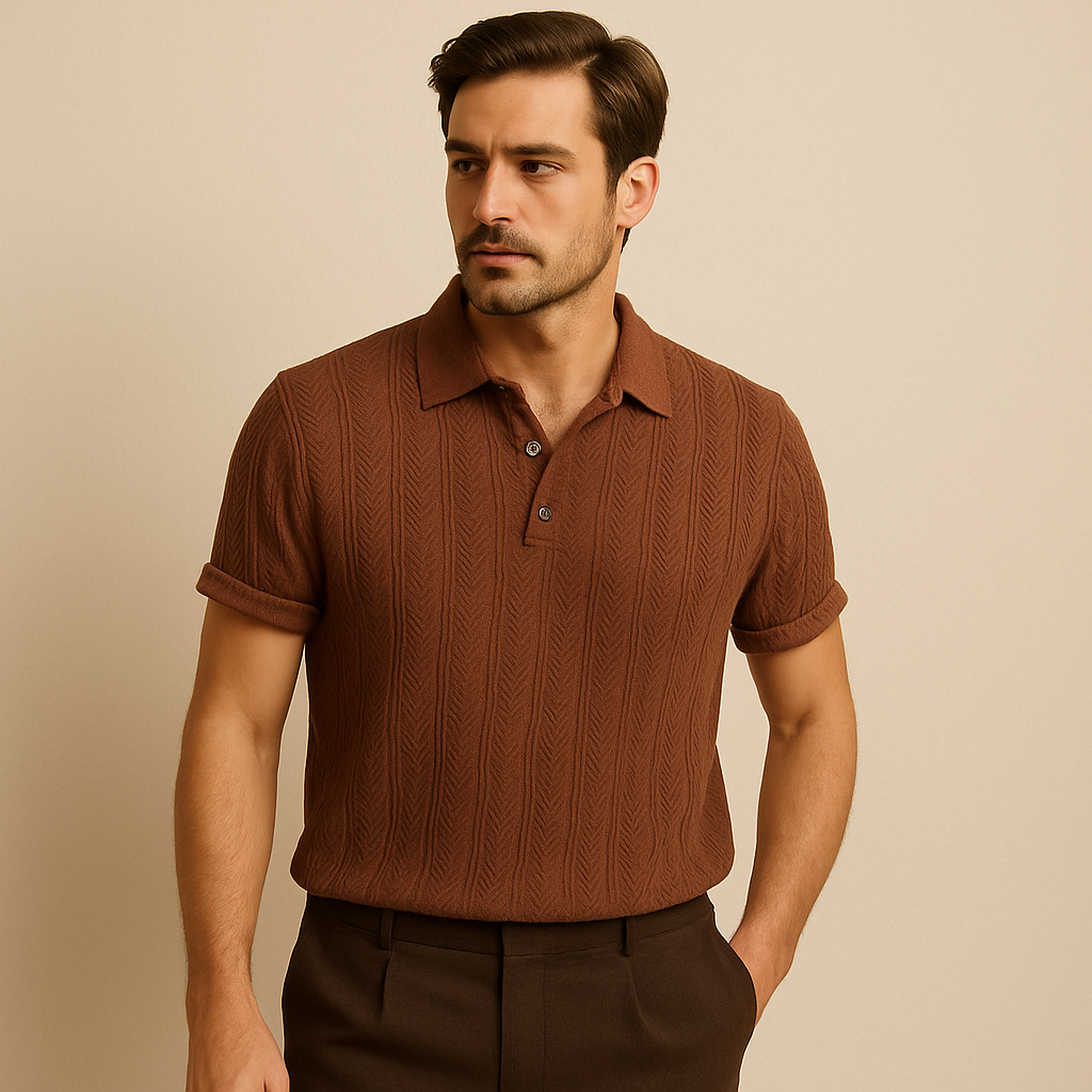 Men’s Casual Cotton Polo Shirt Vintage Style-The British Gentlemen