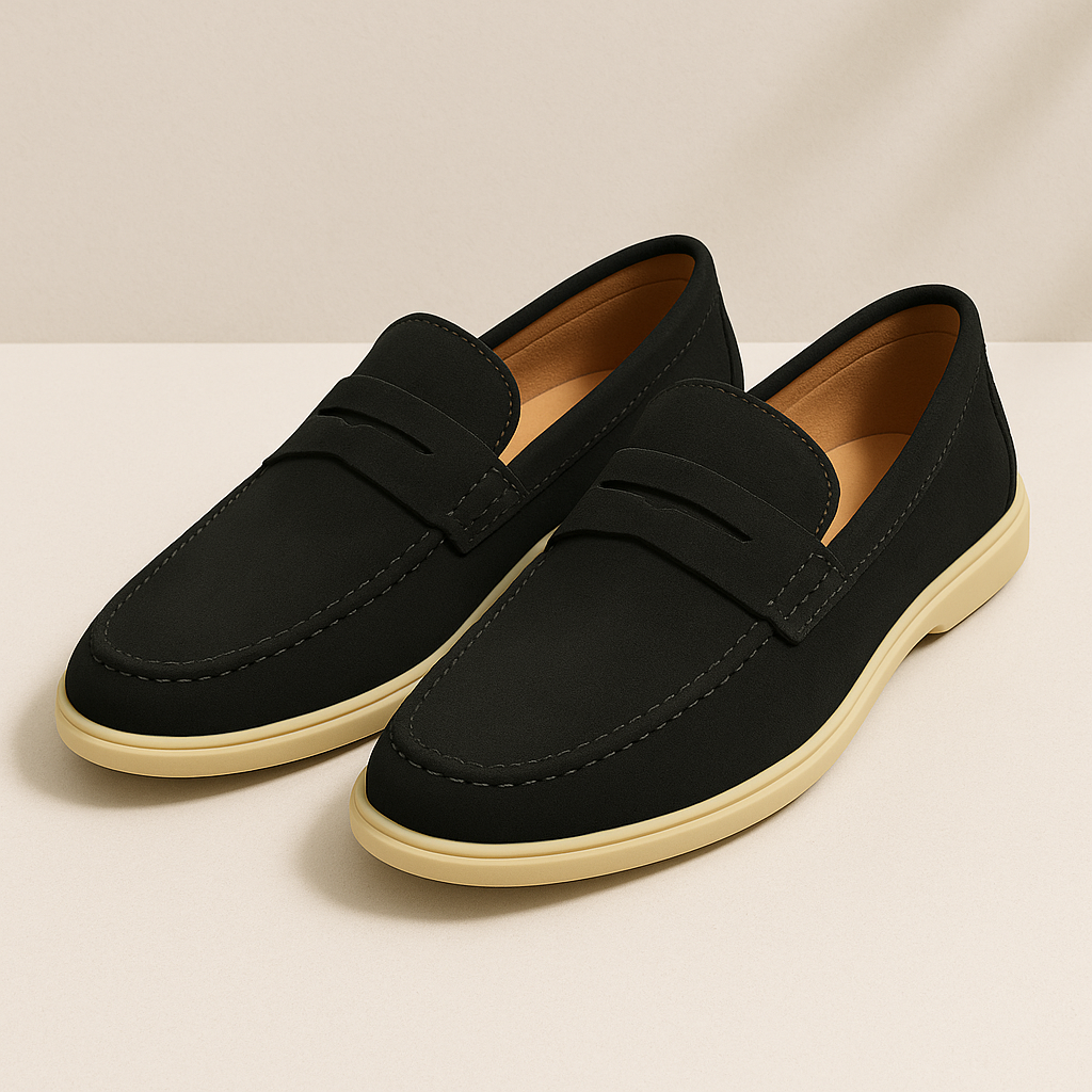 Men’s Suede Penny Loafers – Classic Slip-On Comfort-The British Gentlemen
