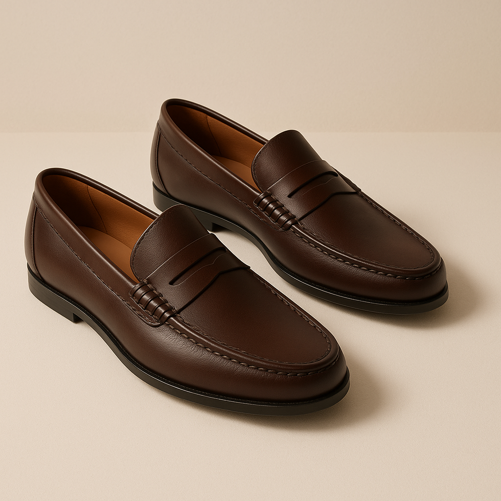 Men's Leather Loafers Classic Comfortable Slip-On-The British Gentlemen