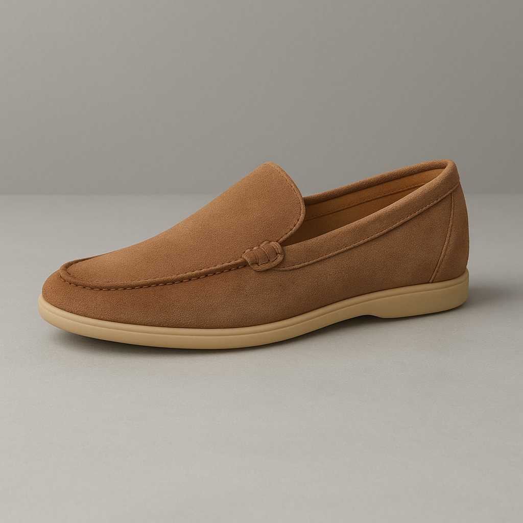 Men’s Suede Leather Loafers – Smart Slip-On Shoes-The British Gentlemen