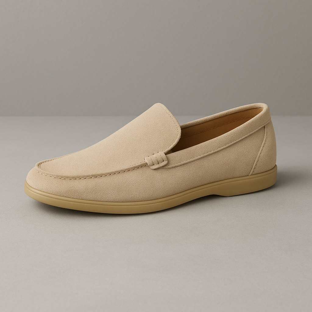 Men’s Suede Leather Loafers – Smart Slip-On Shoes-The British Gentlemen