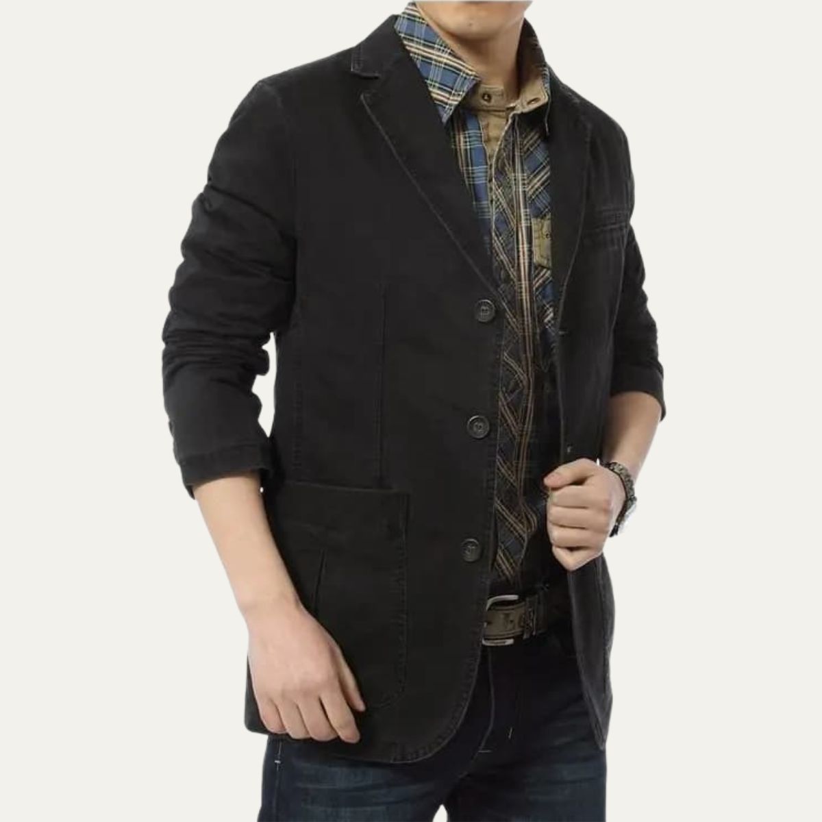 The Barolo Men’s Vintage Lightweight Cotton Blazer Jacket