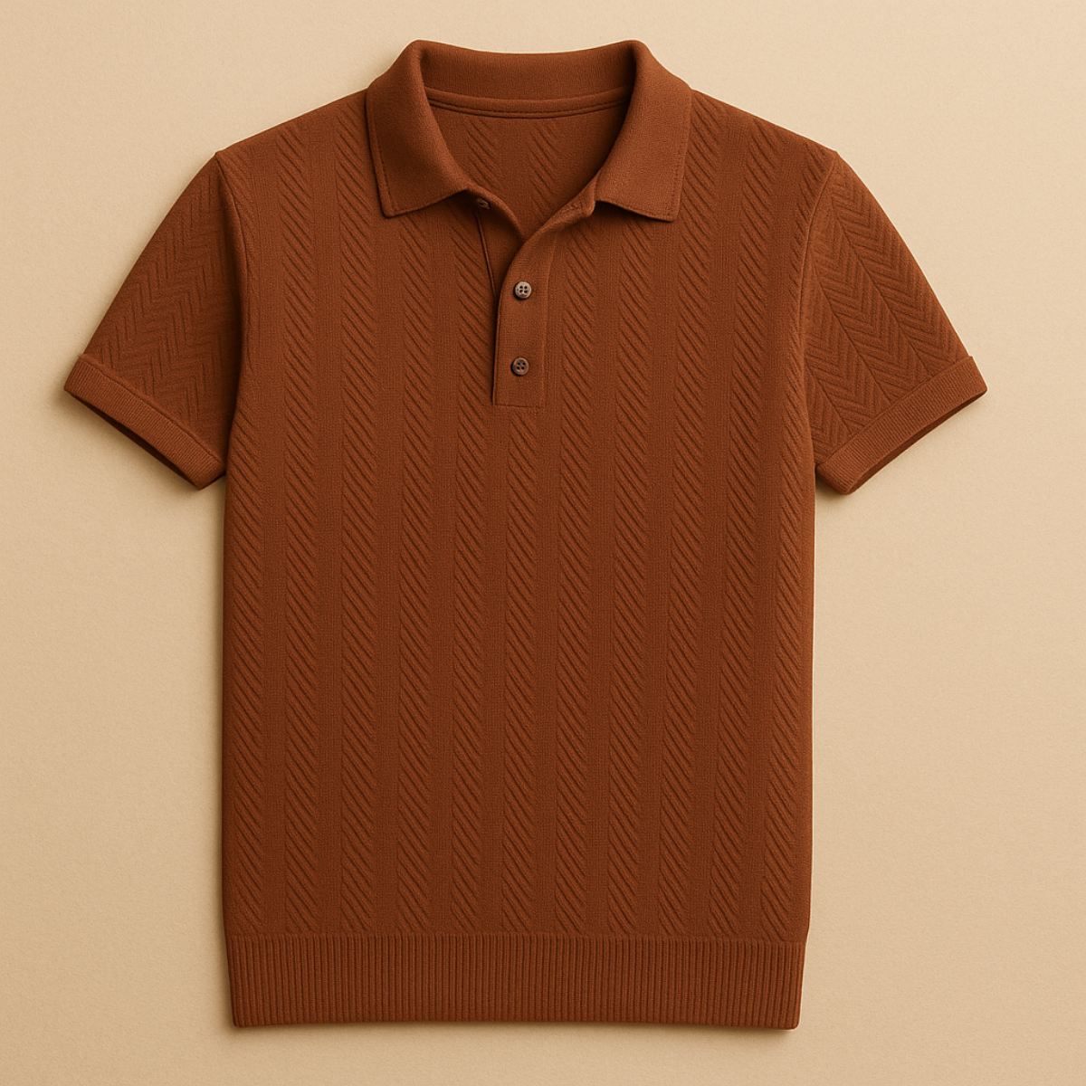 Men’s Casual Cotton Polo Shirt Vintage Style