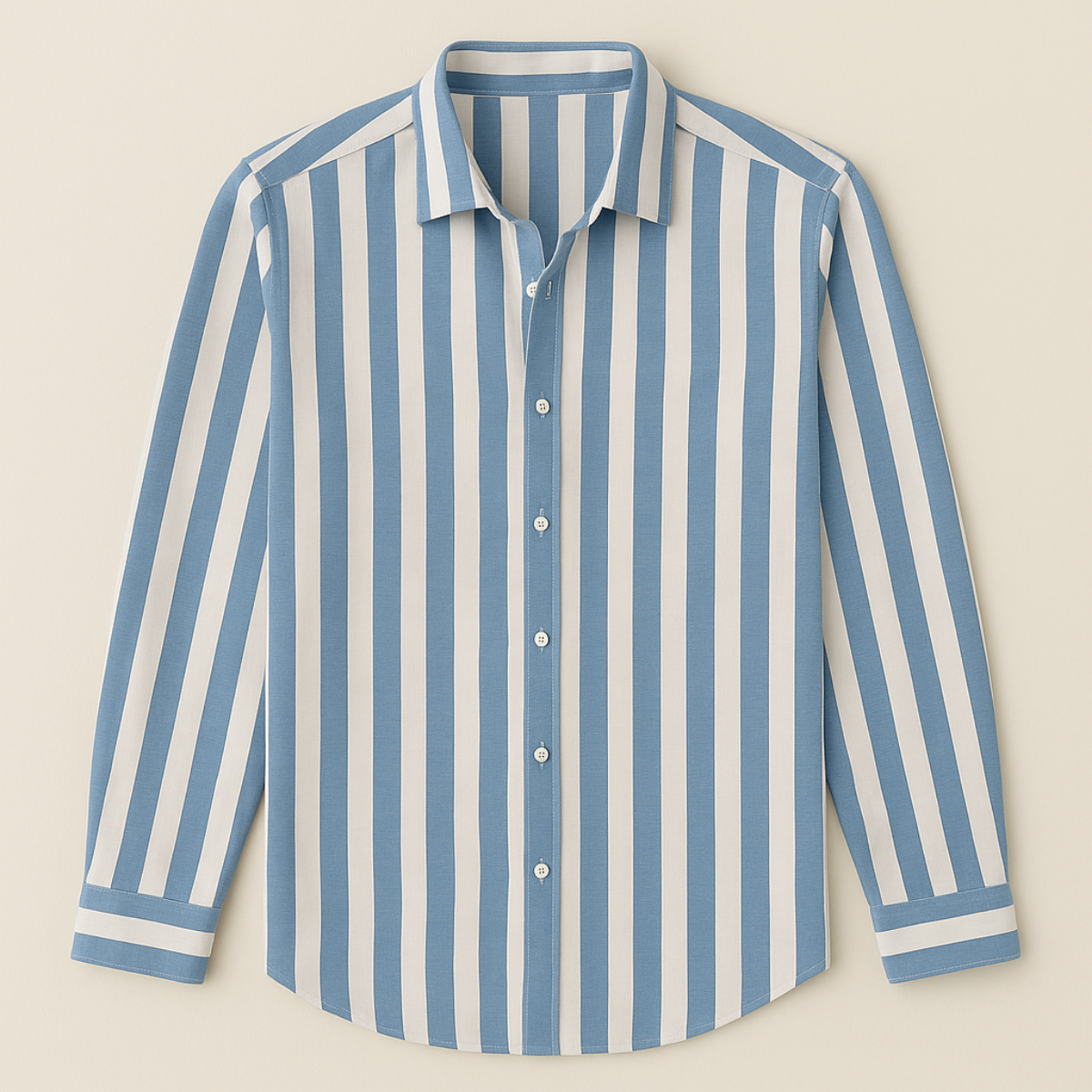 The Portwell Linen Stripe Shirt for Men