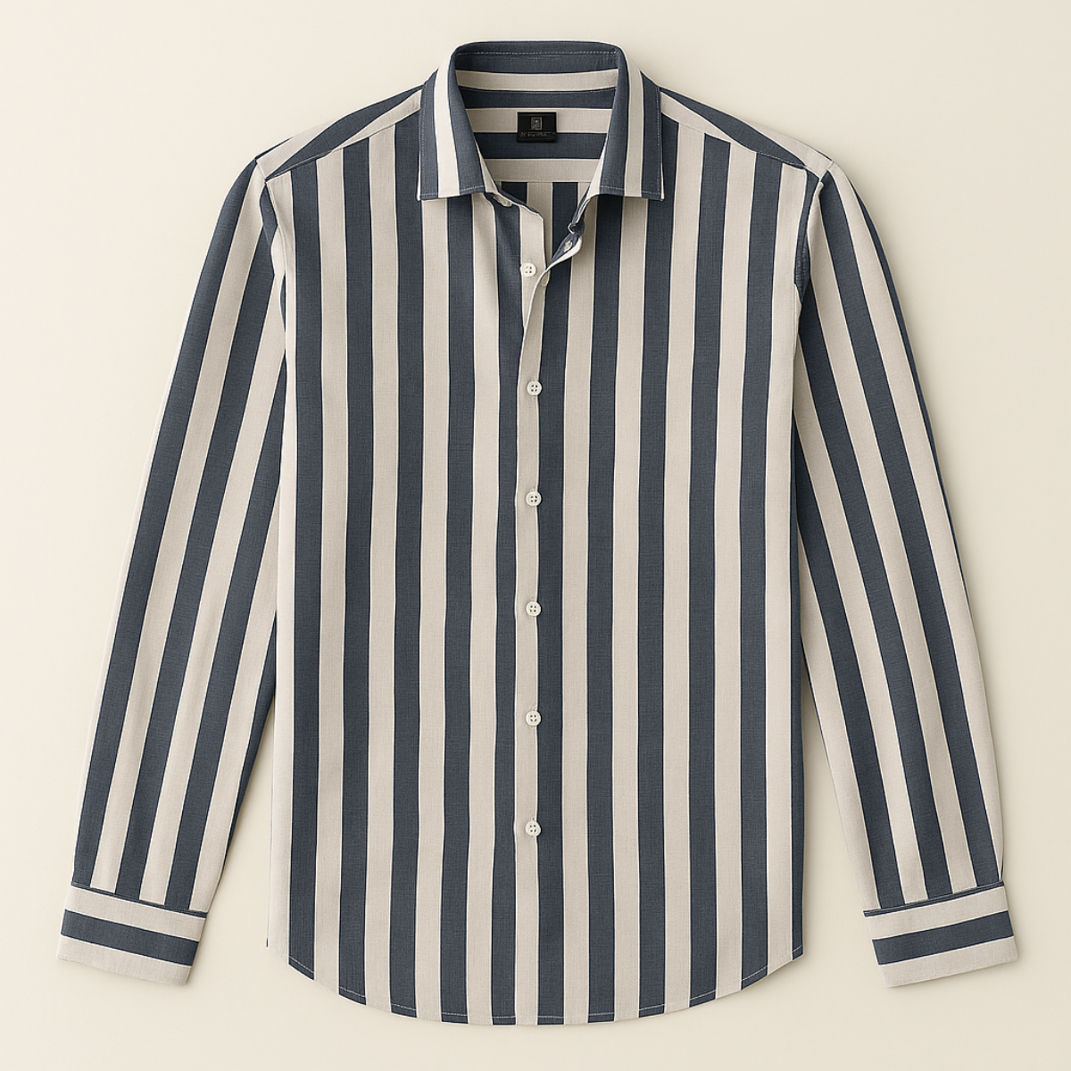 The Portwell Linen Stripe Shirt for Men