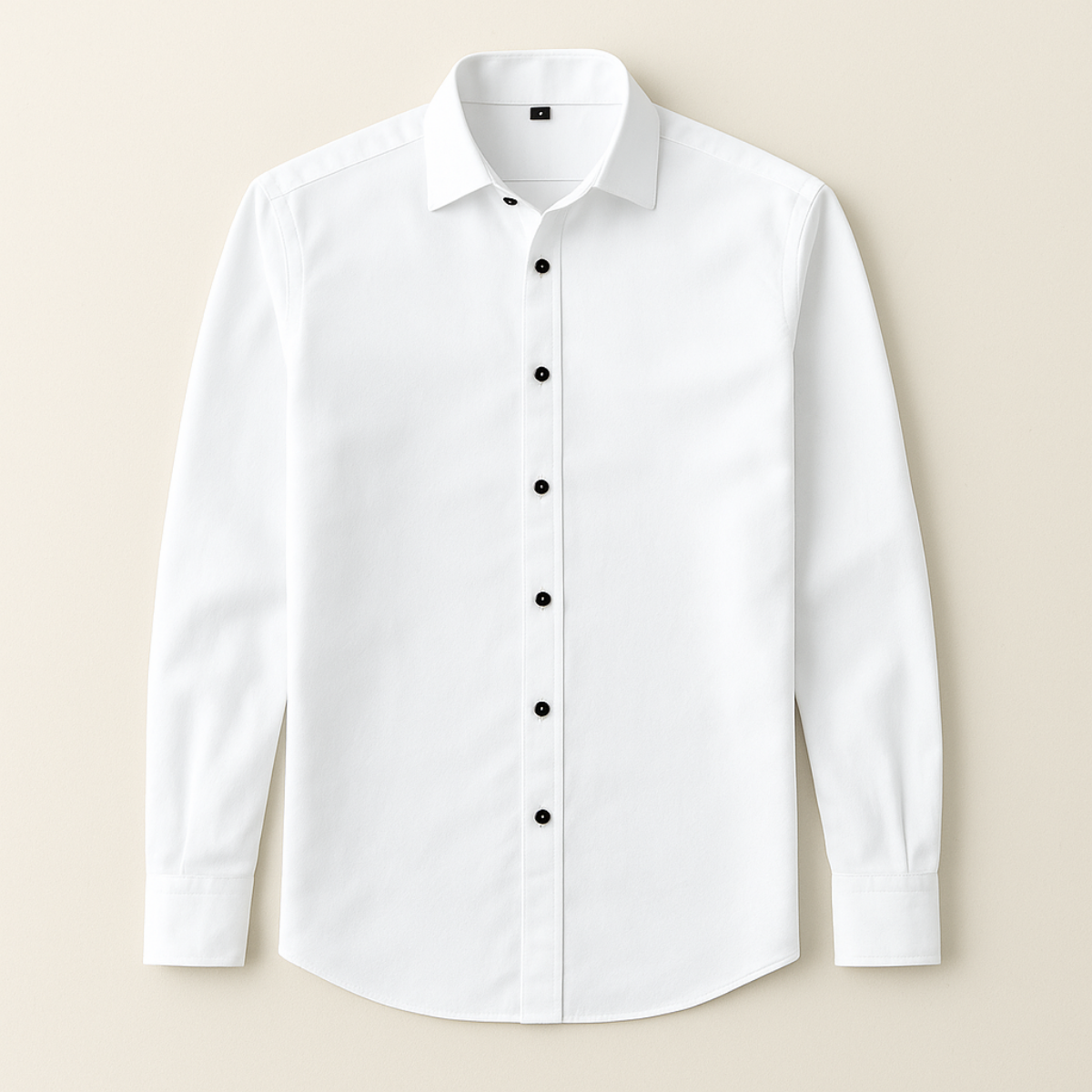 The Ashford Linen Shirt – Tailored Shirt with Contrast Buttons for Men