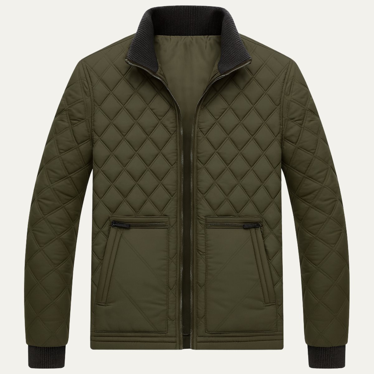 The Chianalea Men’s Vintage Diamond Puffer Quilted Jacket