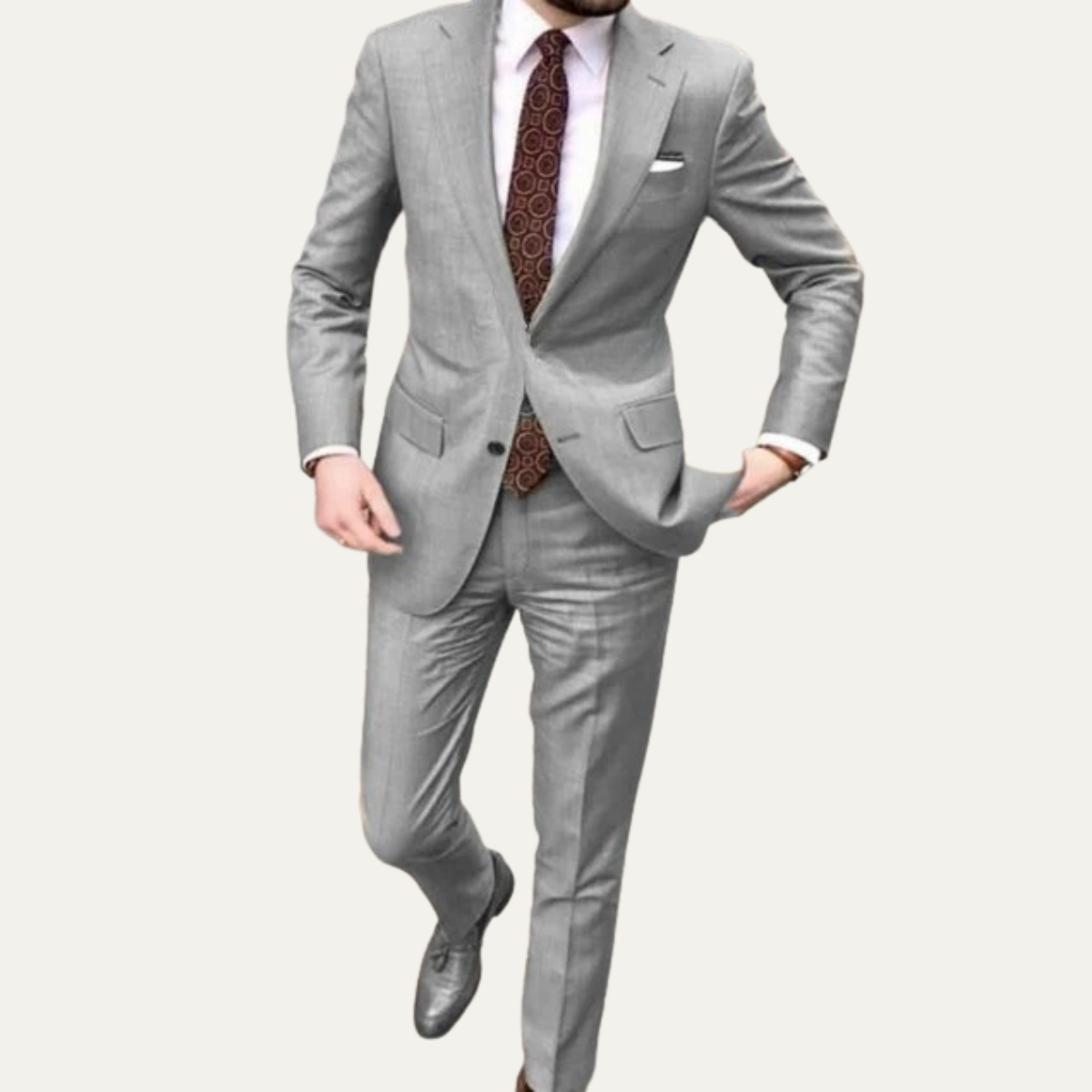 The San Remo Men’s Trendy Slim Fit Suit – 2 Piece Classic Blazer & Trousers