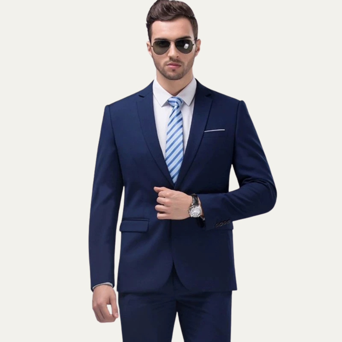 The Levico Men's Elegant 3 Piece Suit – Slim Fit Blazer, Gilet & Trousers Set