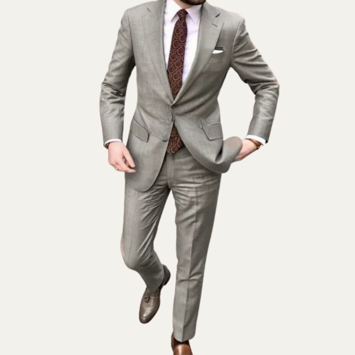 The San Remo Men’s Trendy Slim Fit Suit – 2 Piece Classic Blazer & Trousers