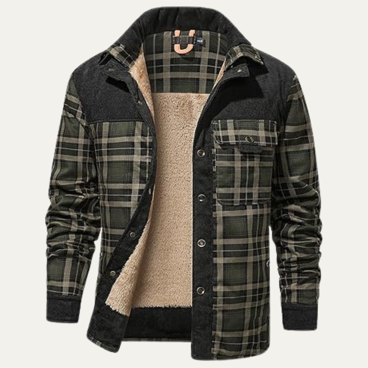 The Procida Men’s Outdoor Sherpa Lined Flannel Shirt Jacket