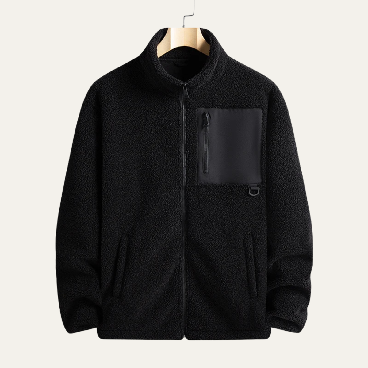 The Merano Men's Warm Polar Zip Up Fleece Jacket with Stand Collar