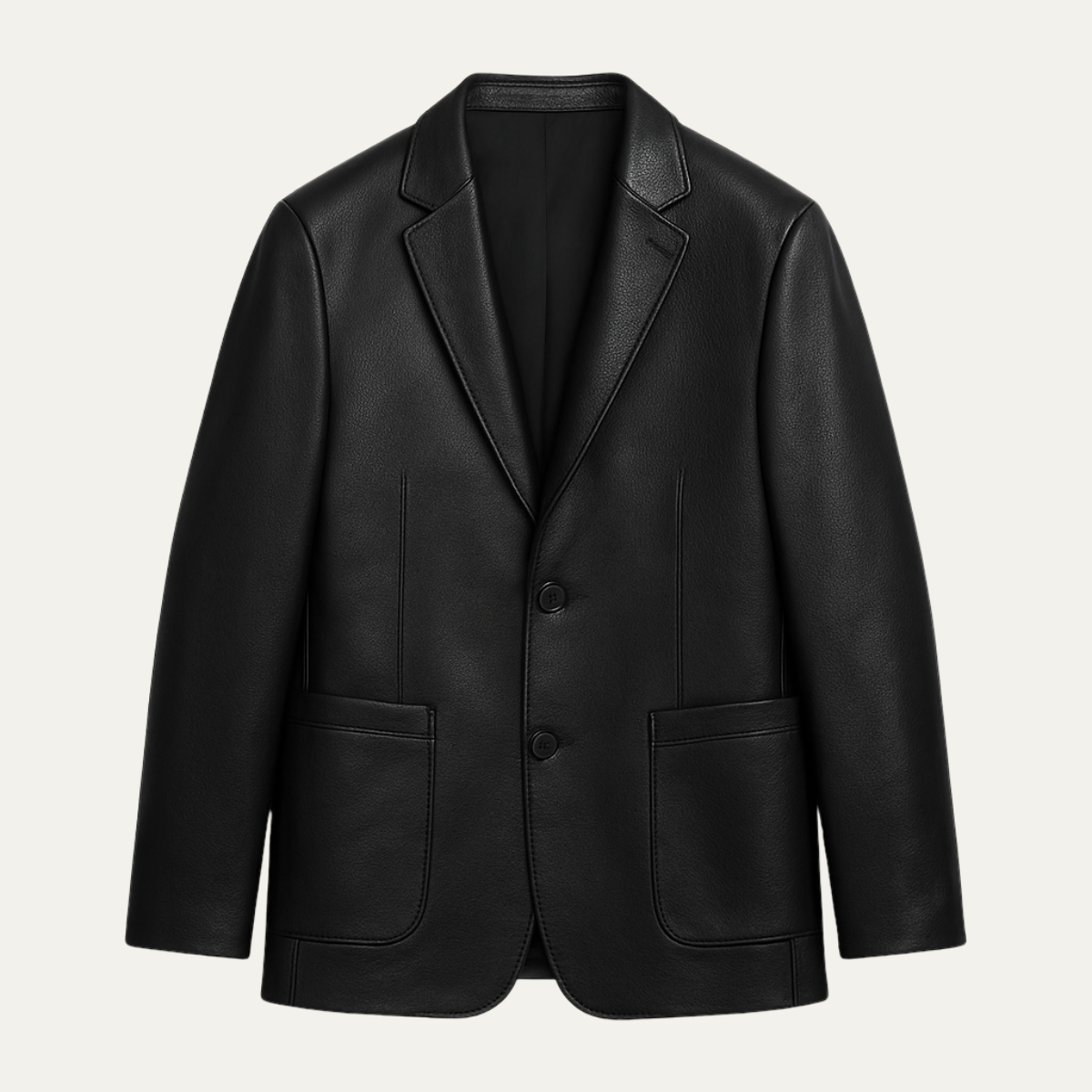 The Posillipo Men’s Smart Faux Winter Leather Blazer Jacket