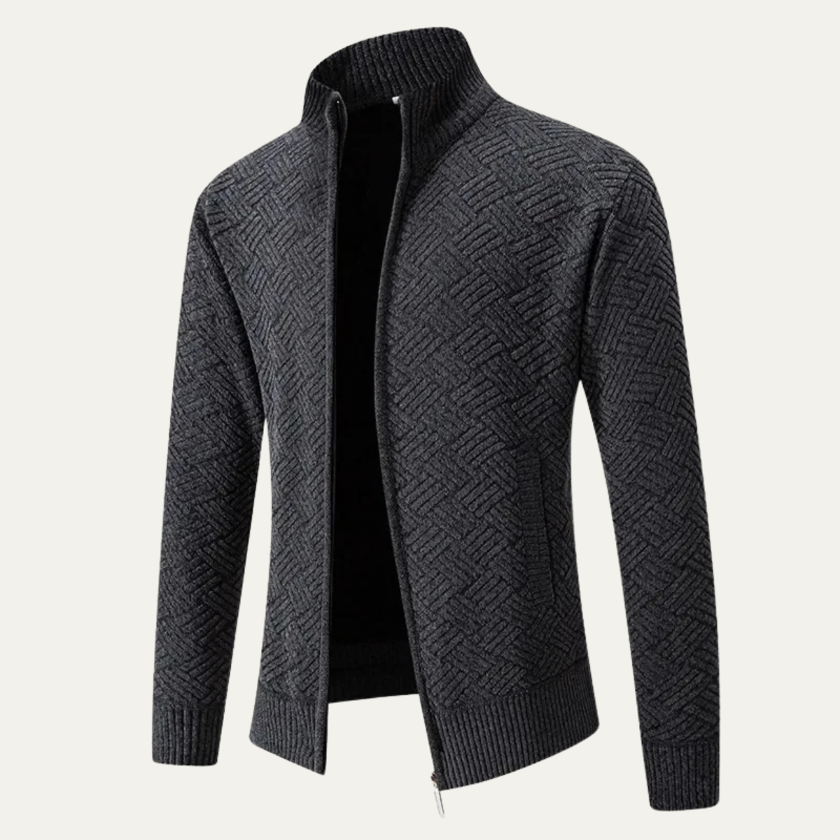 The Tropea Men’s Warm Fleece Lined Knitted Zip Cardigan