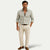 Men's Casual Linen Cotton Striped Shirt-The British Gentlemen