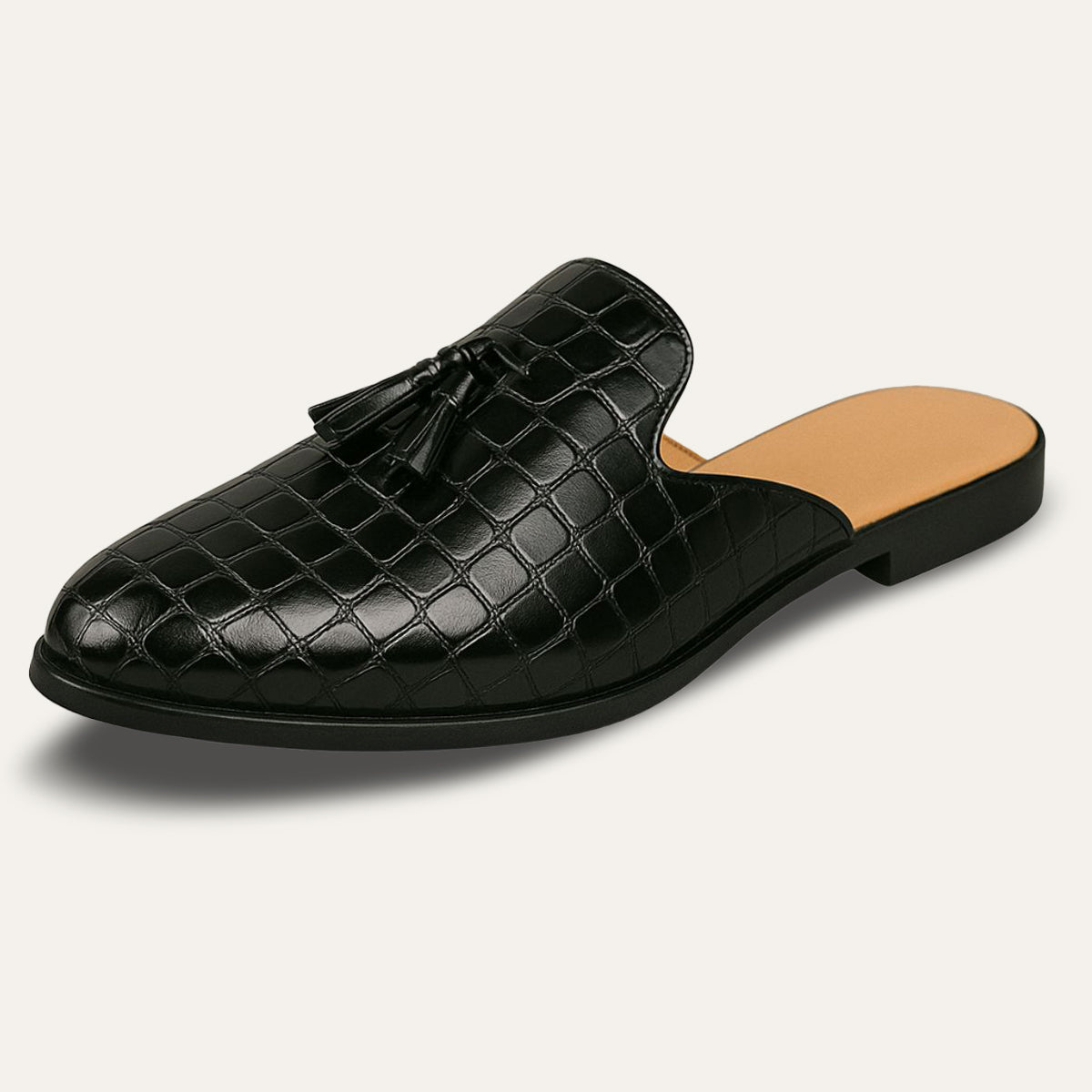 Men&#39;s Leather Mule Loafers – Slip-On Comfort &amp; Style