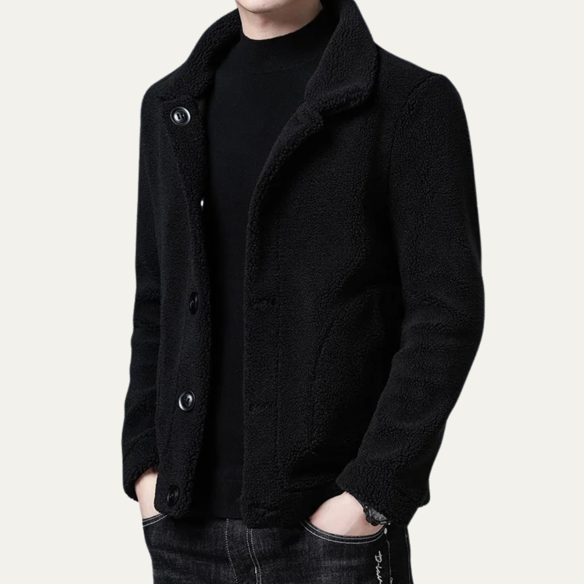 The Brecon Men's Warm Winter Fleece Jacket with Pockets