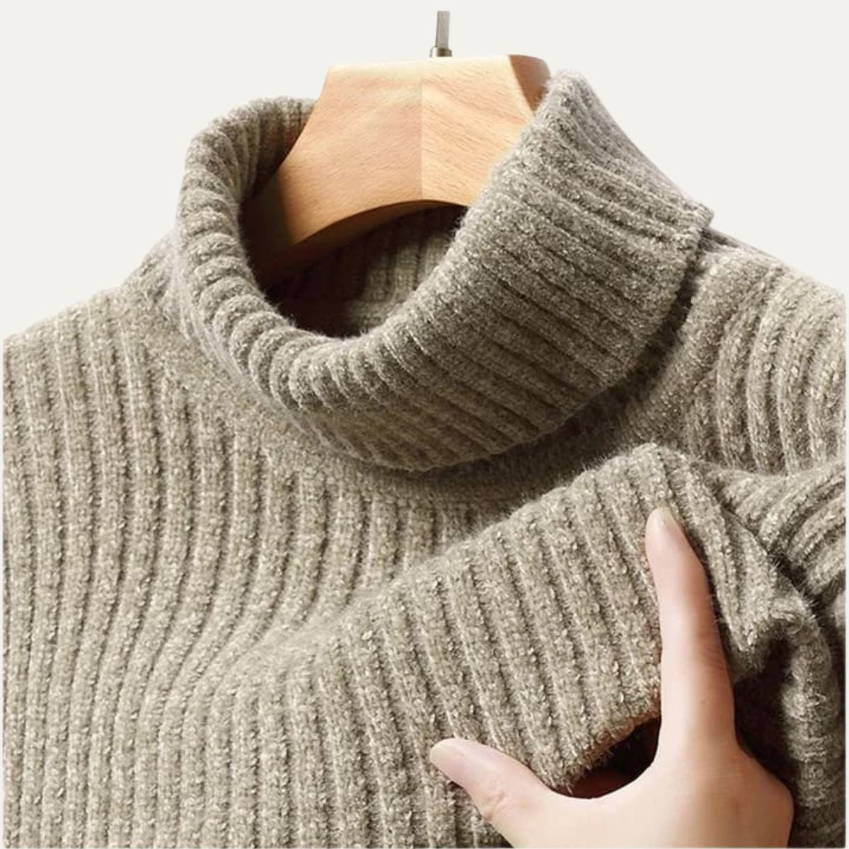 The Omegna Men's Thick Ribbed Winter Turtleneck Jumper