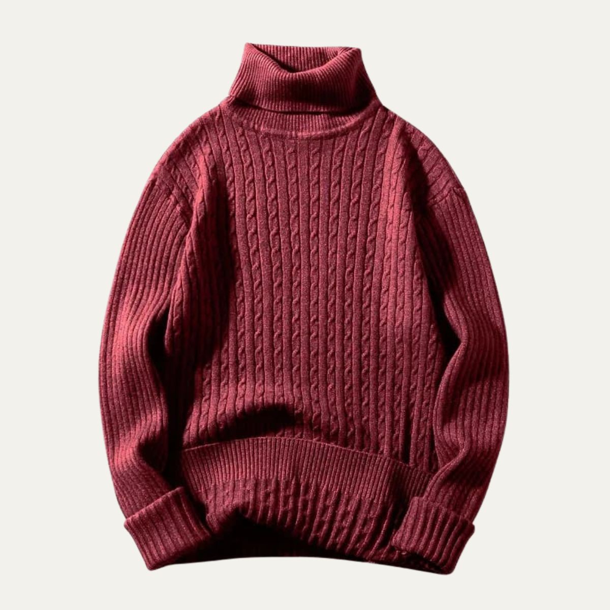 The Gattinara Men's Soft Elastic Knit Turtleneck Jumper