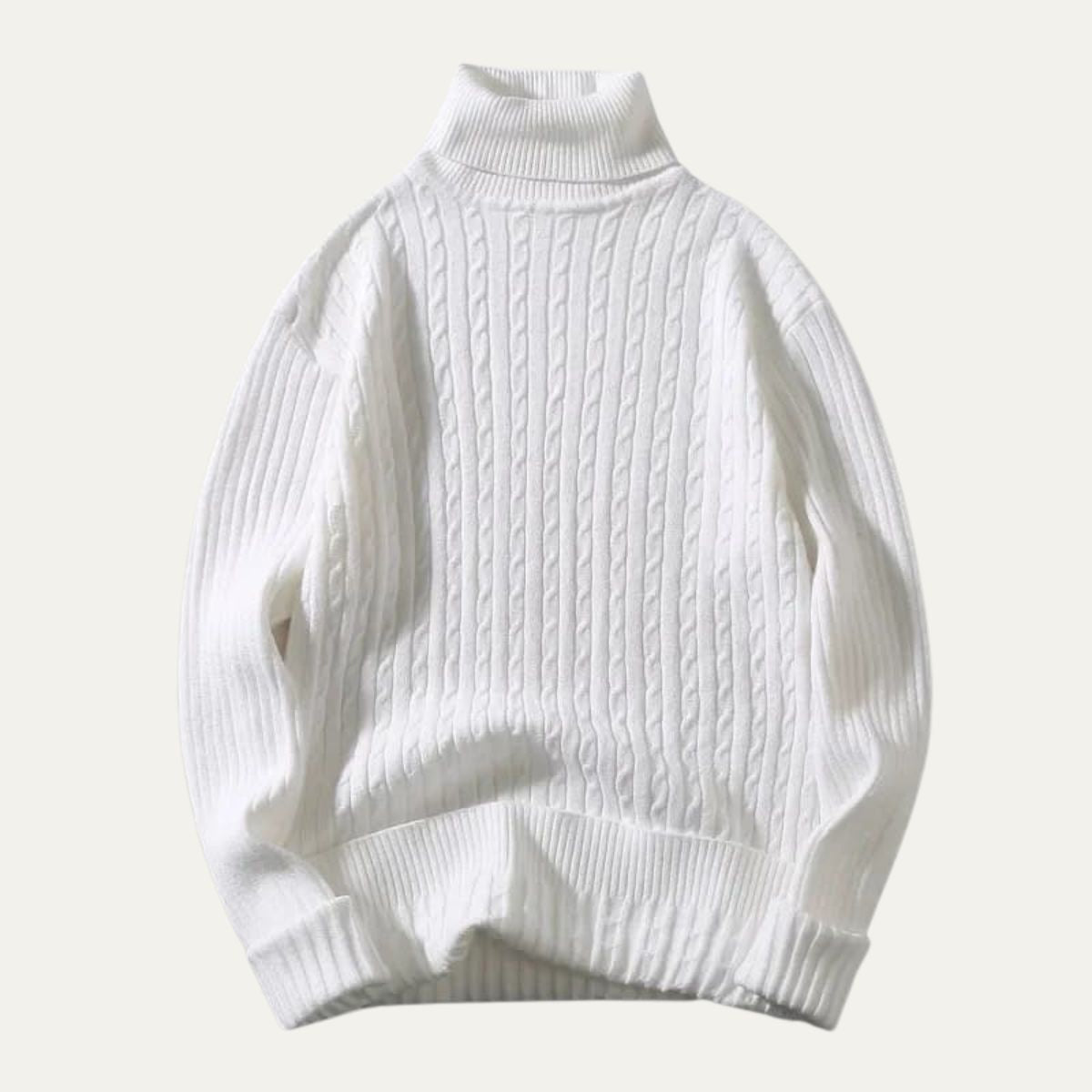 The Gattinara Men's Soft Elastic Knit Turtleneck Jumper