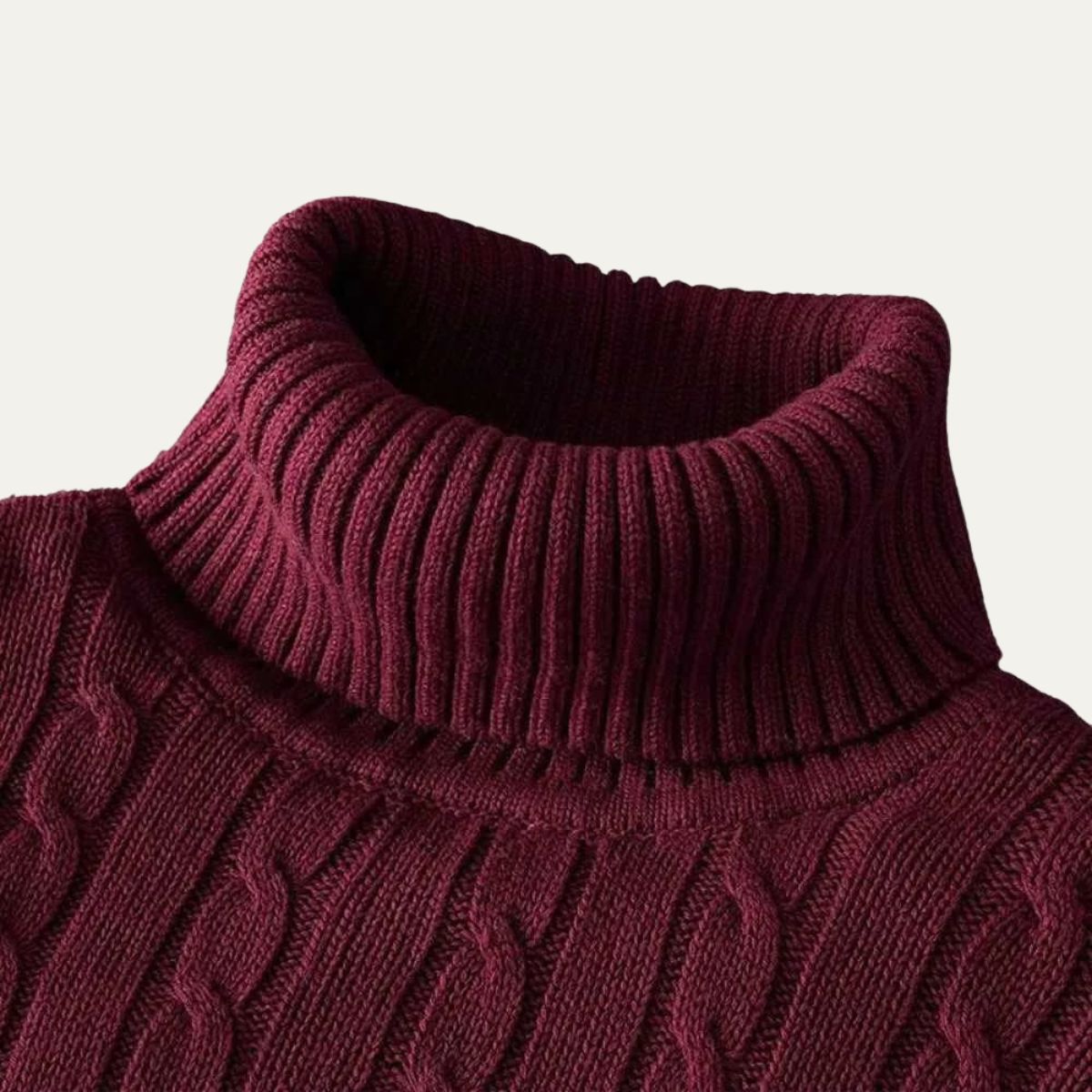 The Gattinara Men's Soft Elastic Knit Turtleneck Jumper