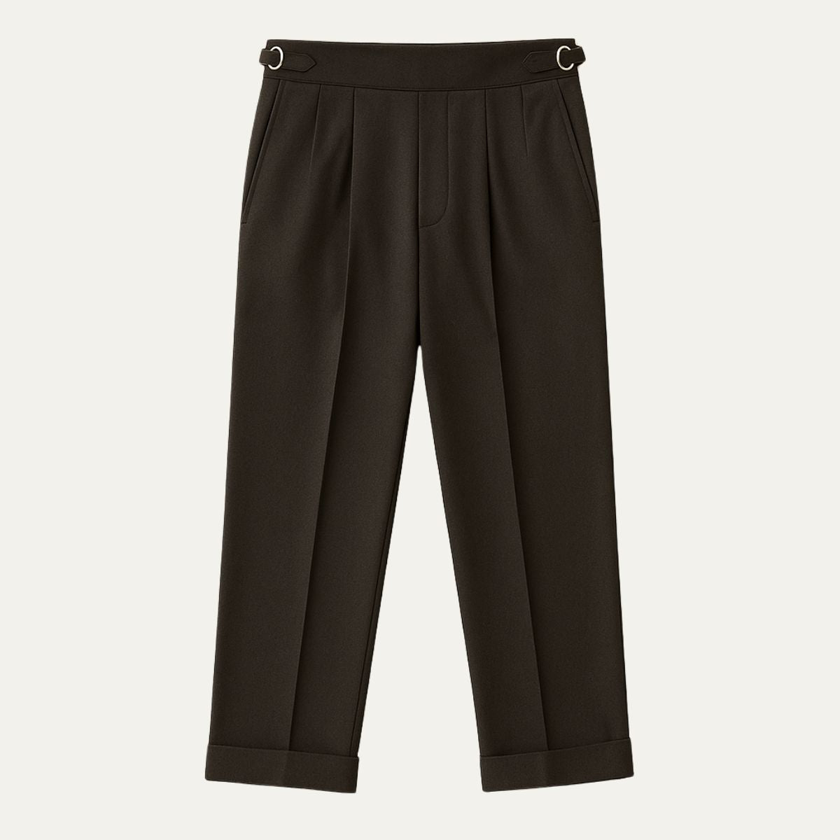 The Hensley Pleated Trousers – High Waist Wool Blend for Men