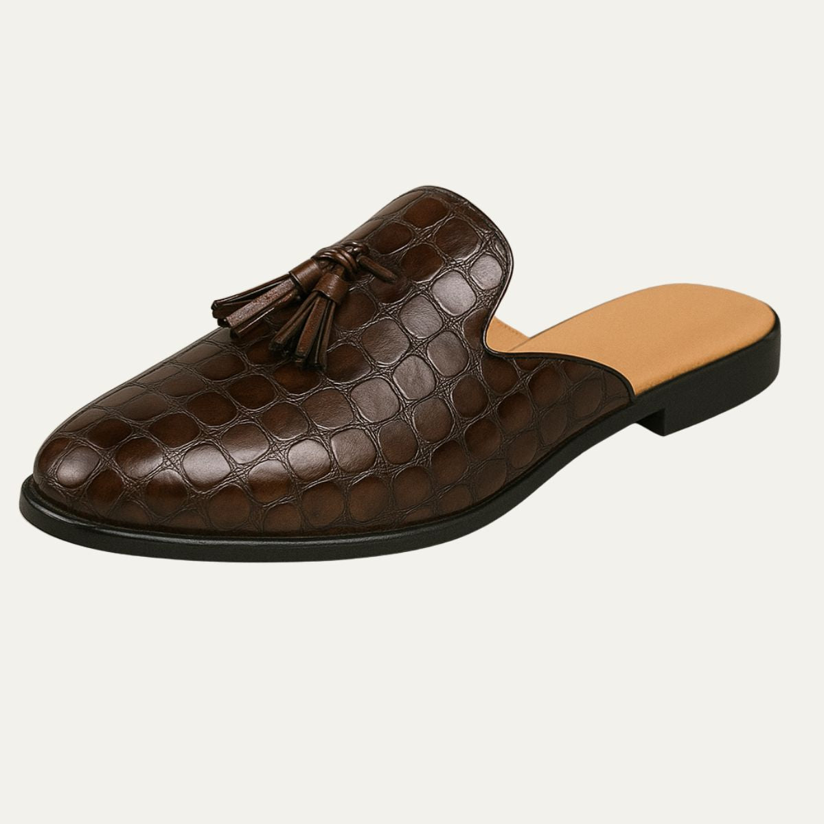 Men’s Leather Mule Loafers – Slip-On Comfort & Style