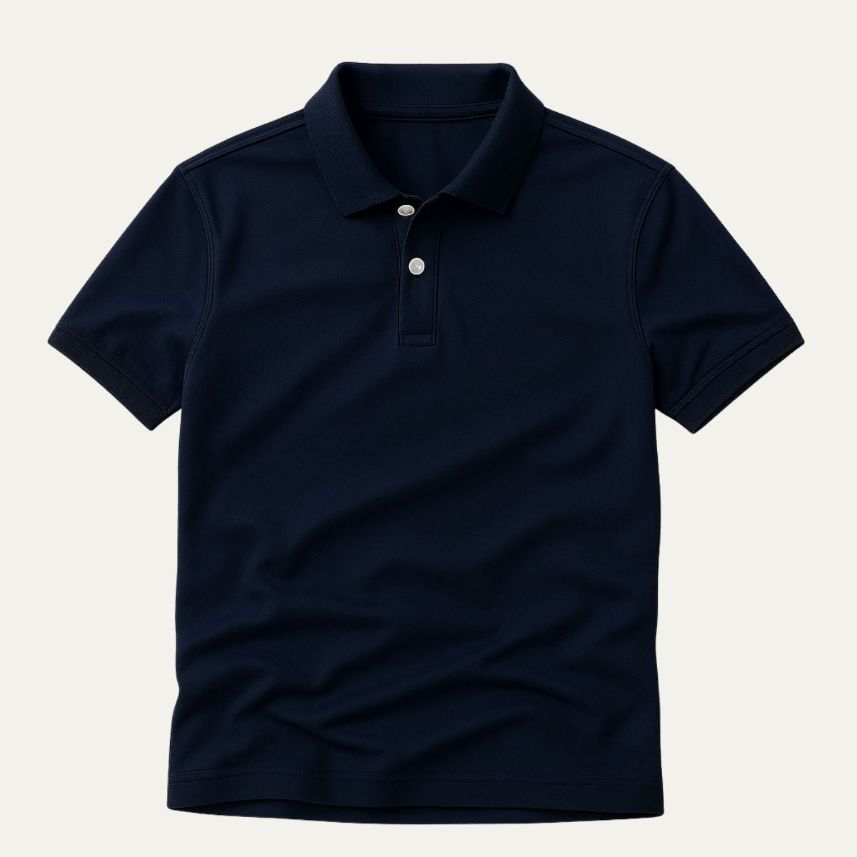 The Santorini Navy Blue Polo for Men - Timeless Old Money Style