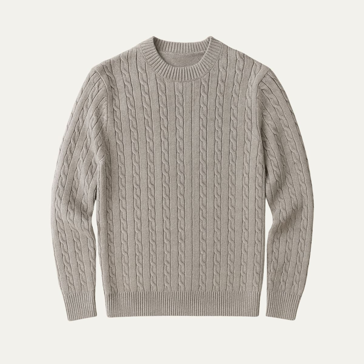 The Versailles Cashmere Merino Wool Knit Jumper for Men - Grey