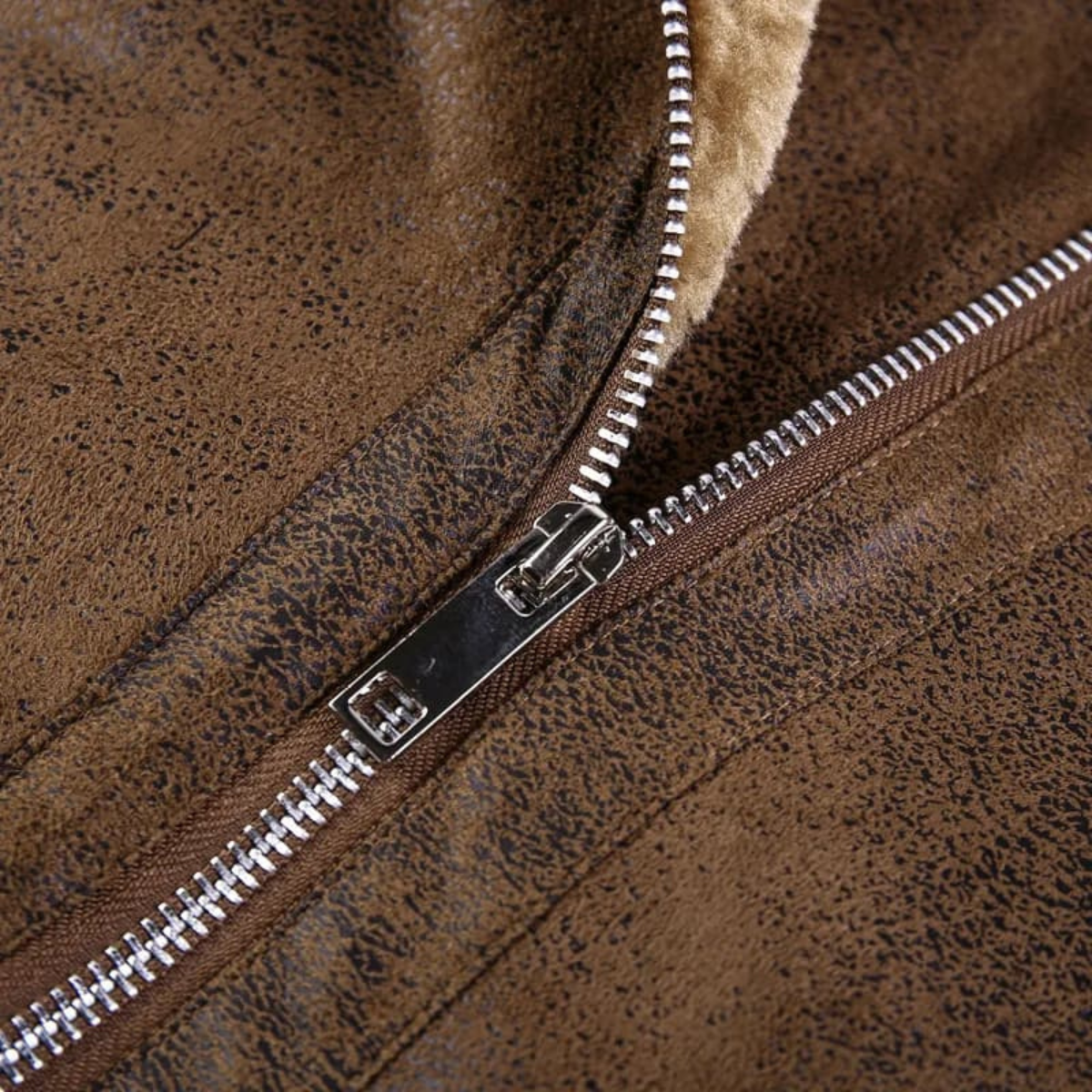 The Cervinia Men’s Winter Fleece Aviator Leather Jacket