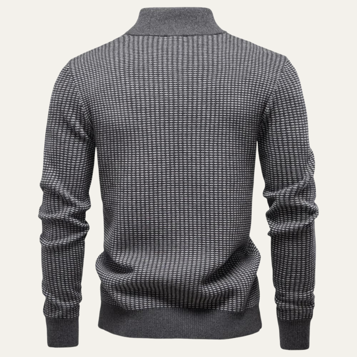 The Champoluc Men’s Half Zip Knitted Jumper with Stand Collar