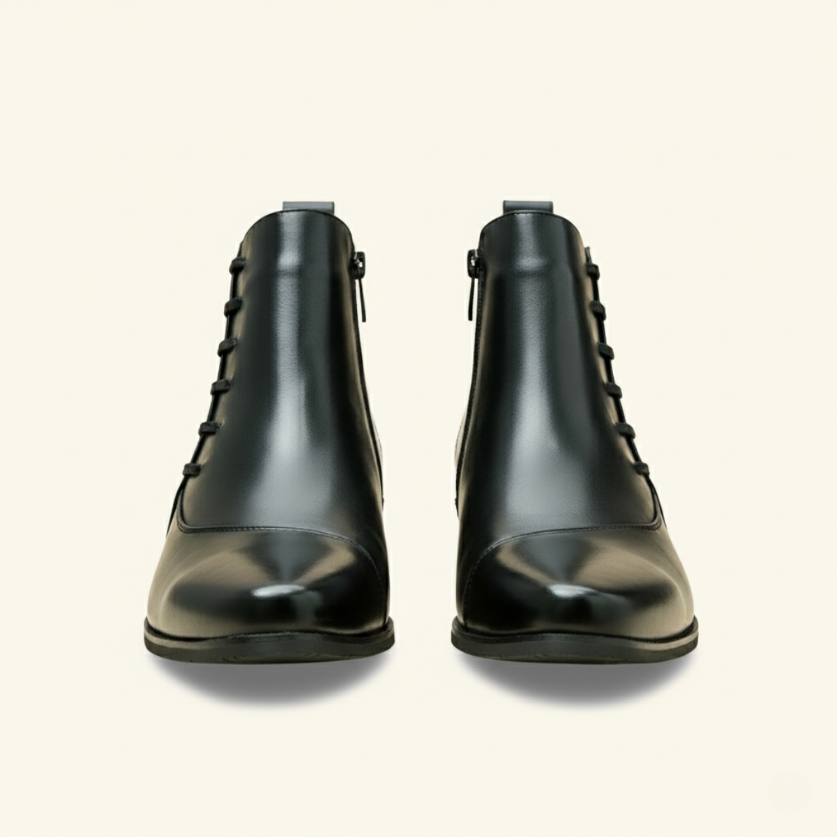 The Paisley Men's Modern Polished Leather Lace Up Chelsea Boots