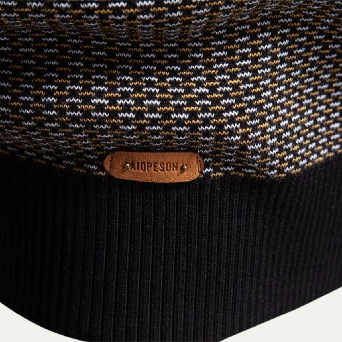 The Champoluc Men’s Half Zip Knitted Jumper with Stand Collar