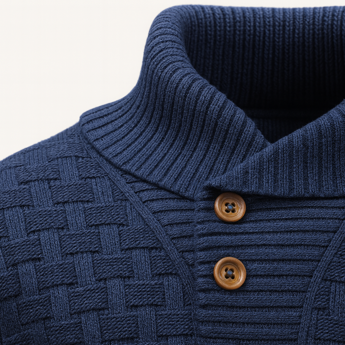 The Brighton Men’s Chunky Knit Jumper with Buttons