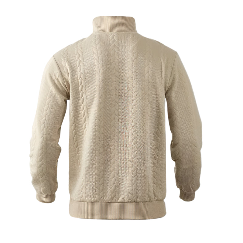The Amalfi Half Zip Cable-knit Jumper-The British Gentlemen