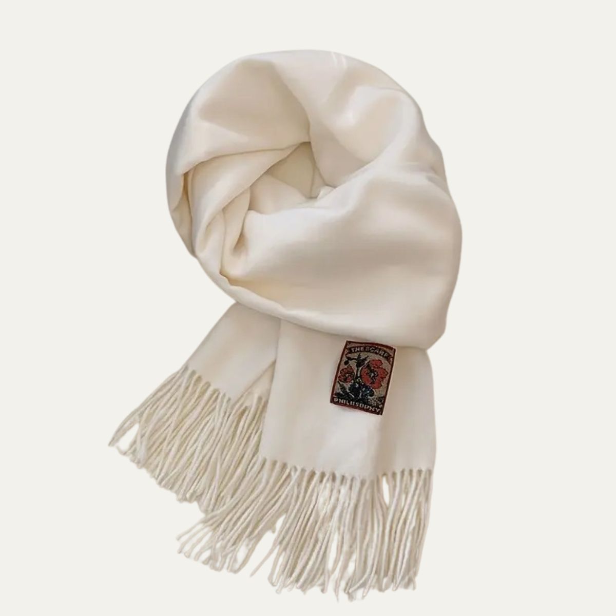 The Marais Cashmere Merino Scarf for Men - White