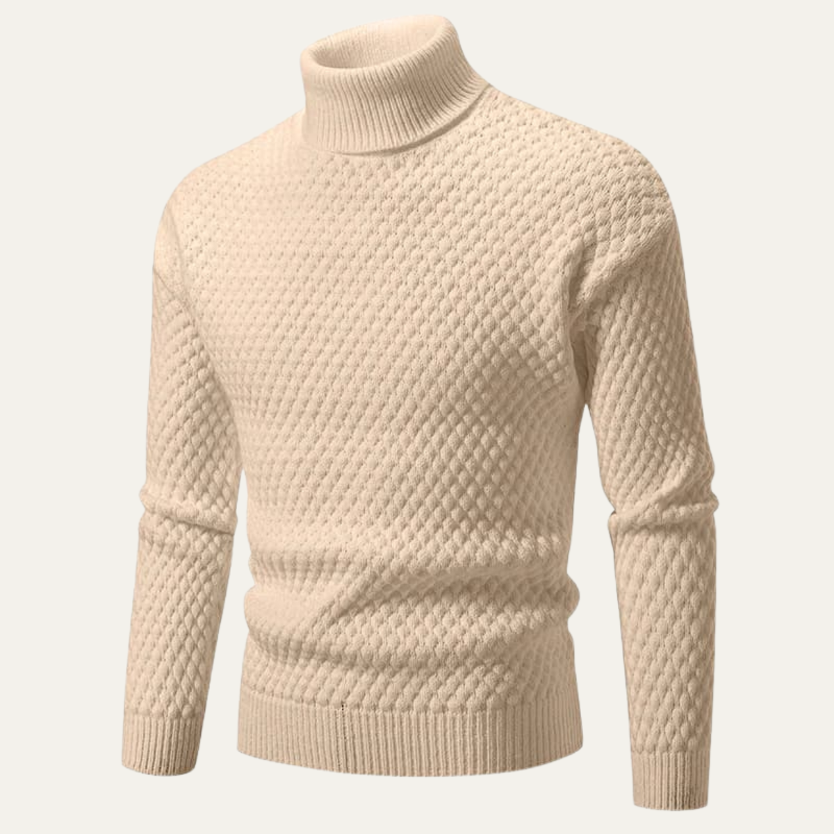 The Lavagna Men’s Thick Wool Knit Turtleneck Jumper