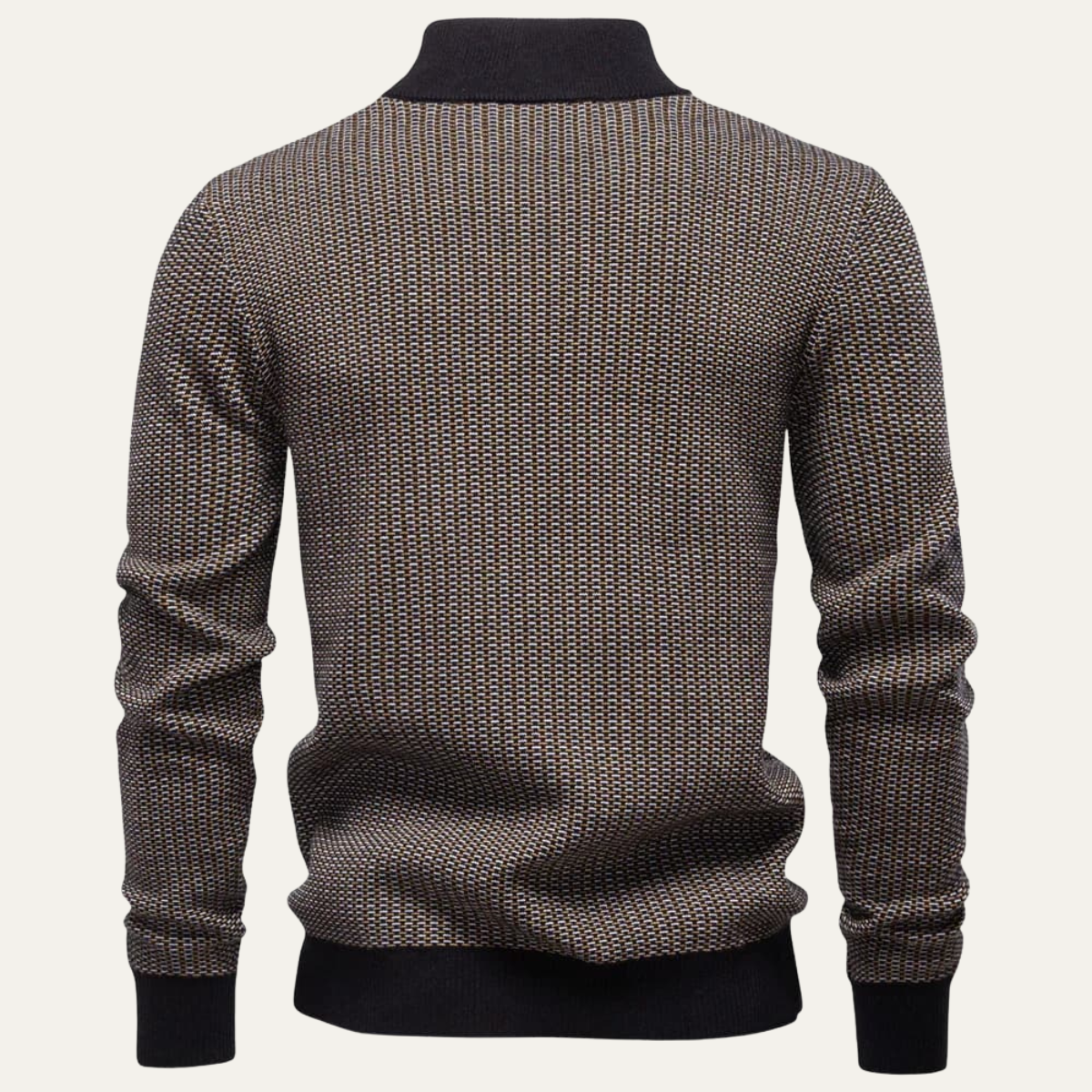 The Champoluc Men’s Half Zip Knitted Jumper with Stand Collar