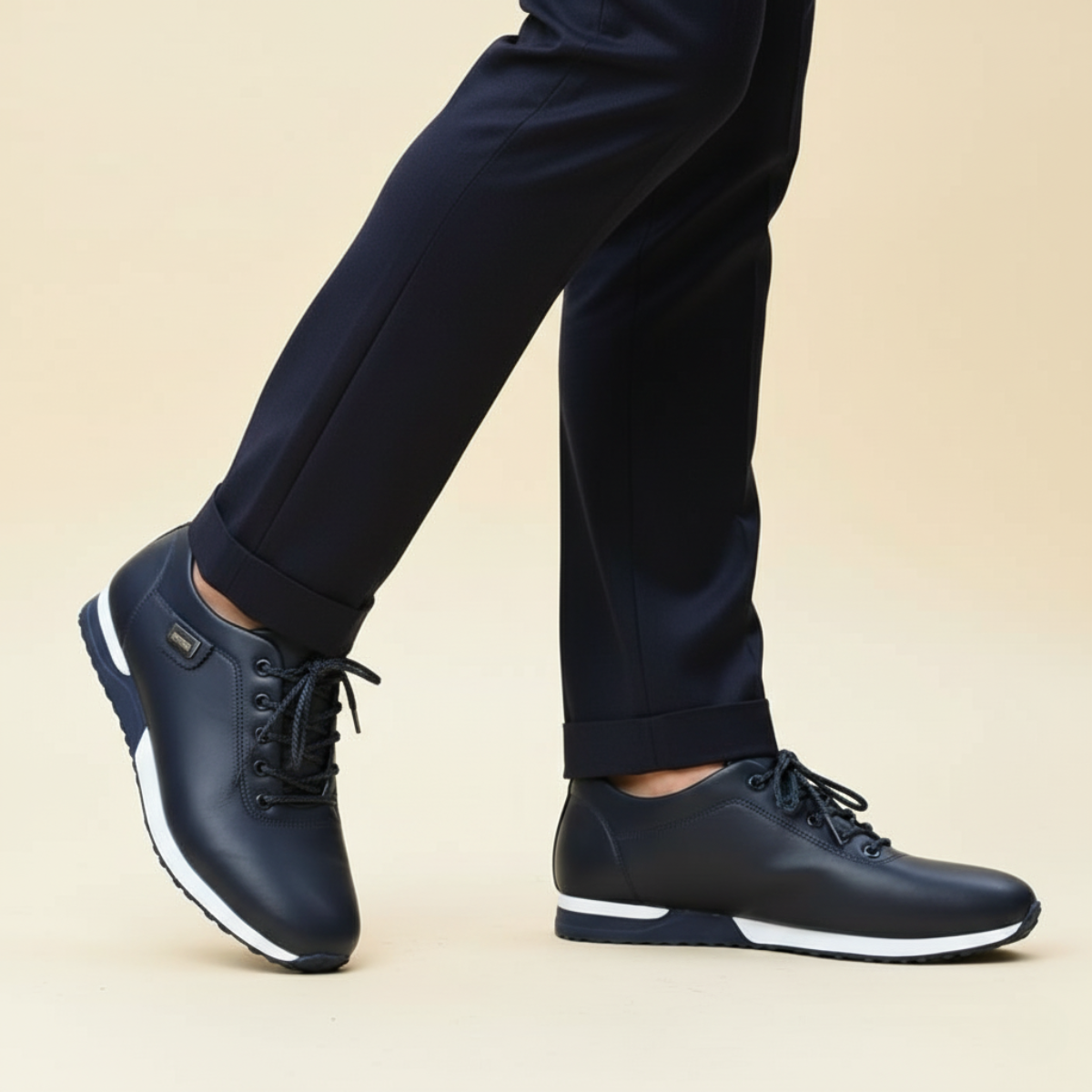 The Bond Street Men’s Orthopedic Shoes Leather Sneakers