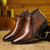The Mantova Men's Pointed Toe Vintage Leather Ankle  Boots