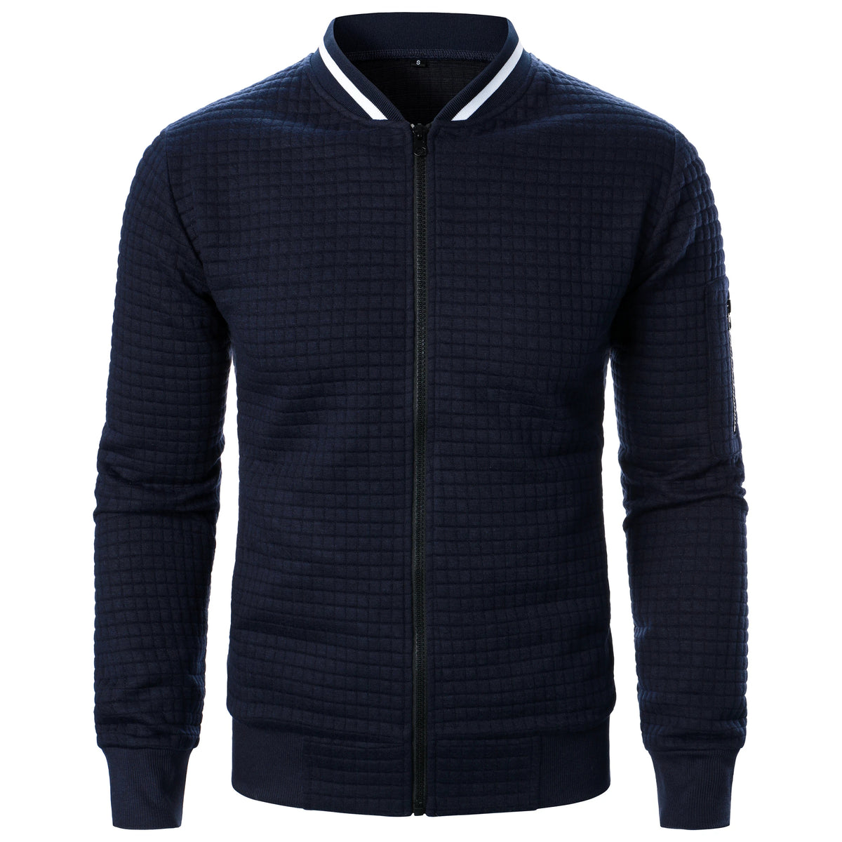 The Harlow Cotton Cardigan for Men – Tailored with Zip