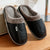 The Lampeter Men's Warm Fur Lined Leather Mule House Shoes