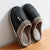The Lampeter Men's Warm Fur Lined Leather Mule House Shoes