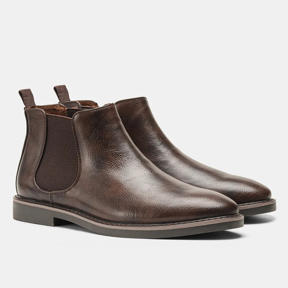 The Highlands Men's Durable Leather Chelsea Boots
