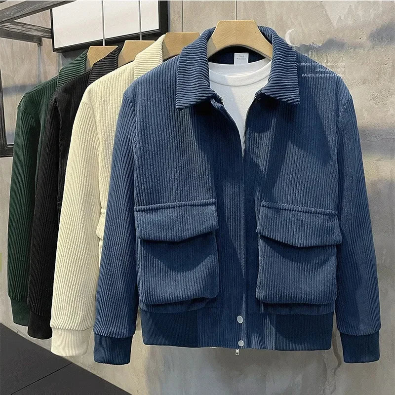 The Lisbon Men’s Corduroy Utility Pocket Jacket