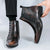 The Paisley Men's Modern Polished Leather Lace Up Chelsea Boots