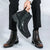 The Paisley Men's Modern Polished Leather Lace Up Chelsea Boots