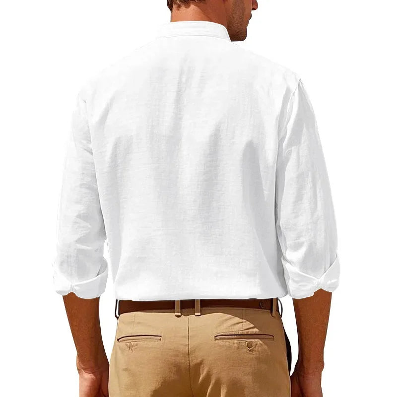 The Brighton Linen Shirt –  Long Sleeve Shirt for Men