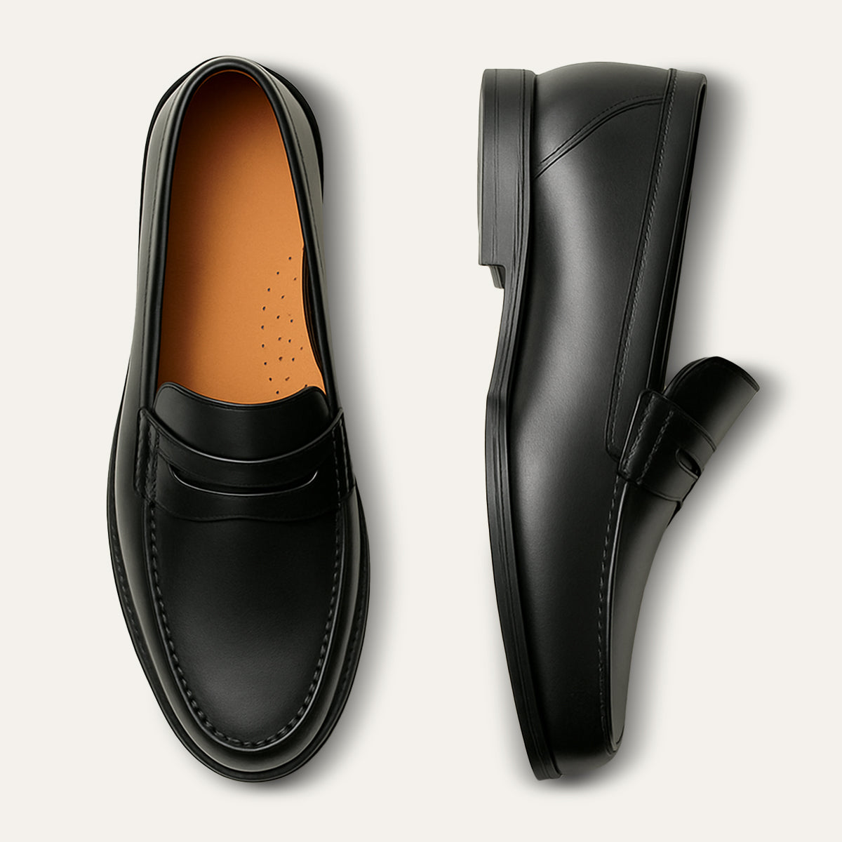 The Penrose Slip on Leather Loafers for Men